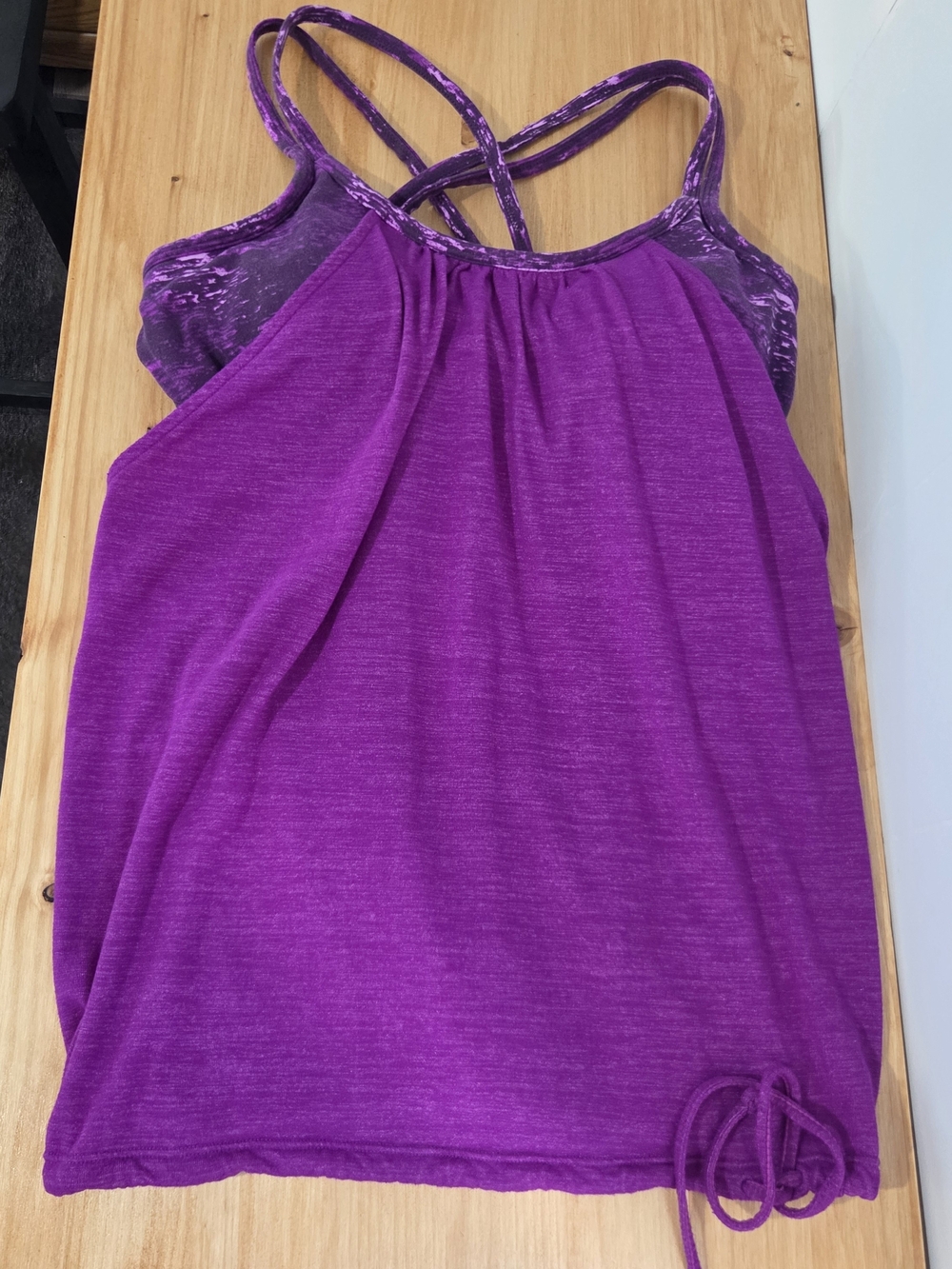 Athleta Purple Strappy Built-In Bra Tank